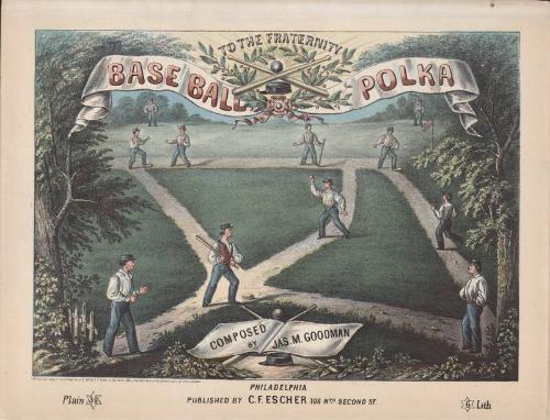 Baseball Polka sheet music, 1867