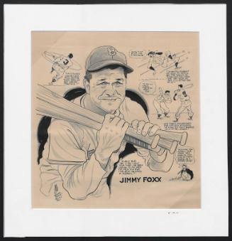 Jimmy Foxx cartoon, circa 1936