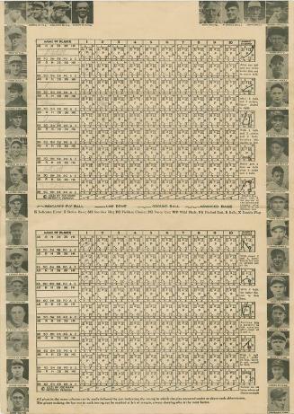 All-Star Game of the Century scorecard, 1933 July 06