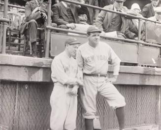 Babe Ruth and Miller Huggins photograph, between 1920 and 1926