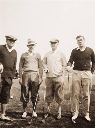 Babe Ruth and Group Golfing photograph, undated