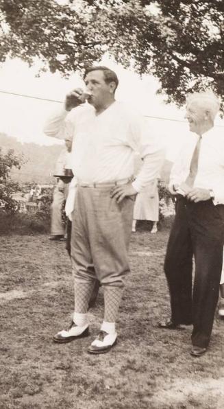 Babe Ruth at Hollowbrook Country Club photograph, 1936 July