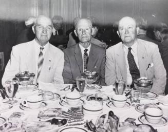 Ty Cobb, Davy Jones, and Sam Crawford photograph, 1957