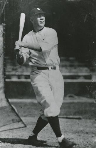 Tris Speaker Taking Batting Practice photograph, between 1916 and 1926