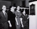 Honus Wagner's Family Viewing Plaque photograph, approximately 1957