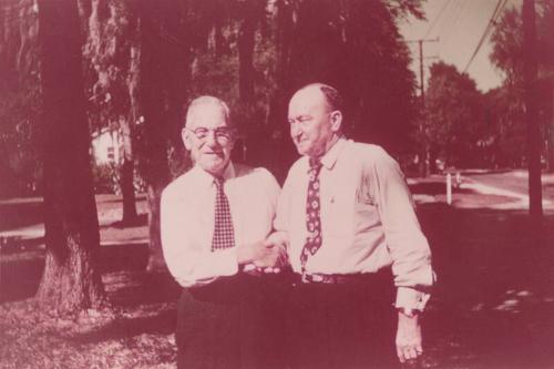 Nap Lajoie and Ty Cobb photograph, 1957