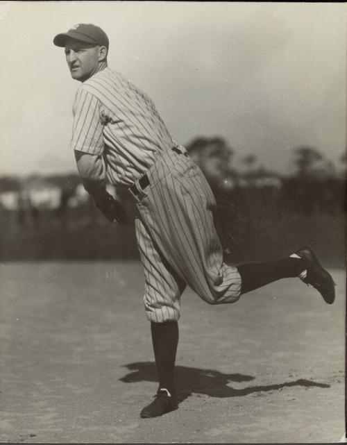 Herb Pennock Pitching photograph, between 1923 and 1933
