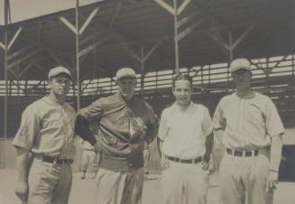 Jimmie Foxx, Eddie Rommel, Harry Bigelow, Jr., and Lefty Grove photograph, 1927