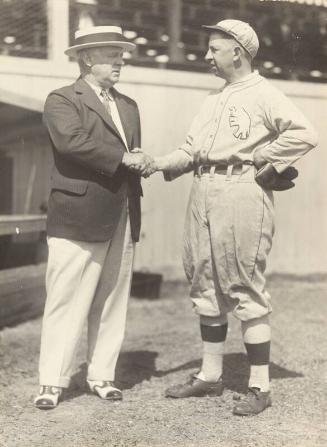John McGraw and Eddie Collins photograph,approximately 1927