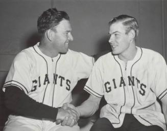 Mel Ott and Unidentified Man photograph, between 1943 and 1947