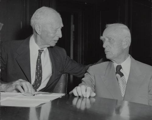 Connie Mack and Clark Griffith photograph,1952 August 30