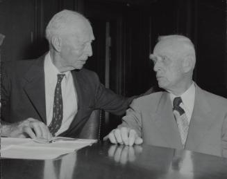 Connie Mack and Clark Griffith photograph,1952 August 30