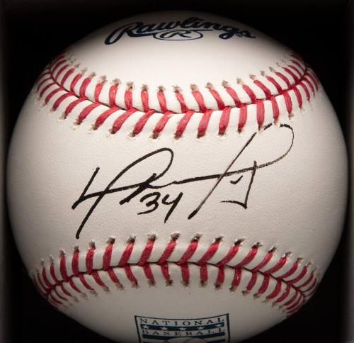 David Ortiz Autographed ball, 2022 May 03