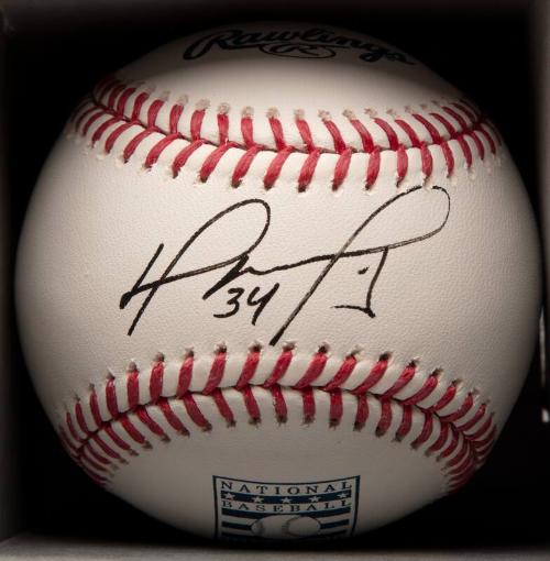 David Ortiz Autographed ball, 2022 May 03