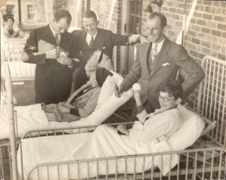 Eddie Collins Visting Hospital photograph, undated