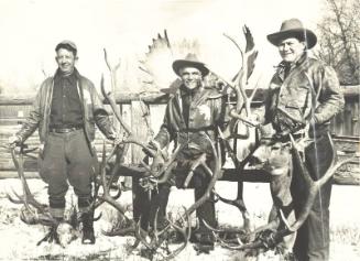 Eddie Collins, Bing Miller, and Tom Yawkey photograph, undated