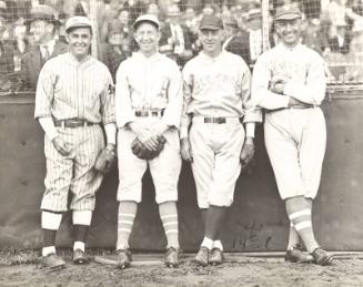 Stuffy McInnis, Eddie Collins, Jack Barry and Frank Baker, The A's "$100,000 Infield" Reunited …