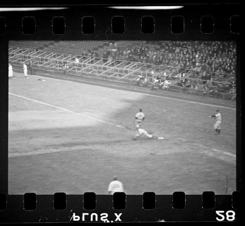 Brooklyn Dodgers versus New York Yankees negative, probably 1940