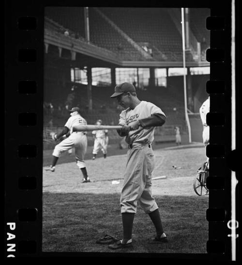 Tex Carleton and Pee Wee Reese negative, probably 1940