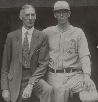 Lefty Grove and Connie Mack photograph, probably 1928