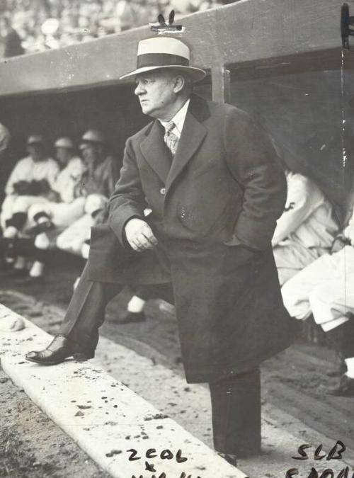 John McGraw dugout photograph, between 1909 and 1910