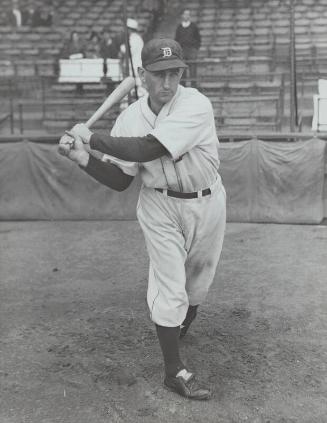 Charlie Gehringer Batting photograph, between 1934 and 1936