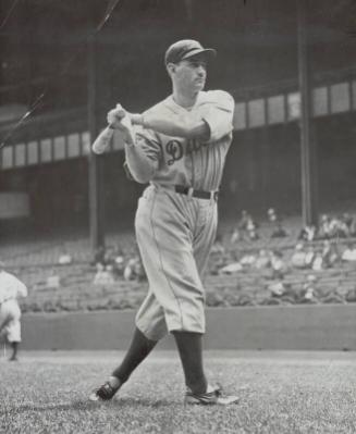 Charlie Gehringer Batting photograph, approximately 1934