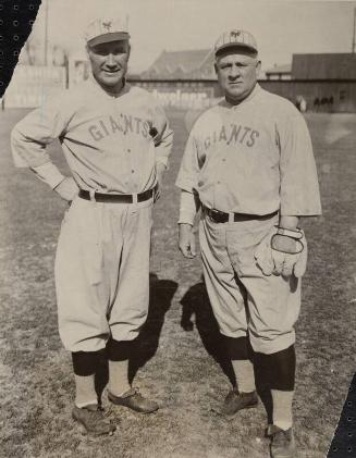 Hughie Jennings and John McGraw Standing photograph, circa 1921