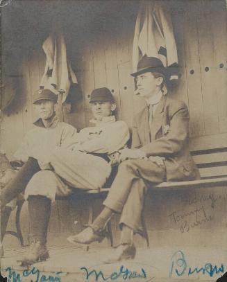 Dan McGann, John McGraw and Tom Burns photograph, undated