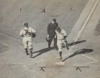Mel Ott Home Run photograph, probably 1933