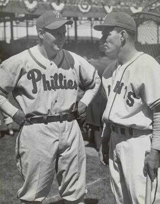 Mel Ott and Sam Chapman photograph, 1952 March 25