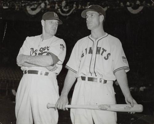 Mel Ott, Red Kress, and Bubber Jonnard photograph, 1946 February 14