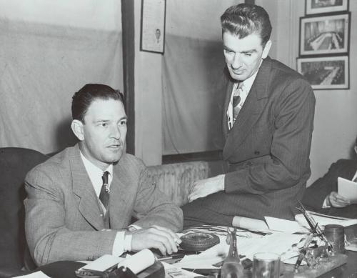 Mel Ott and Unidentified Man photograph, probably 1947