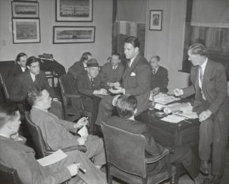 Mel Ott Press Conference photograph, 1943 January 06