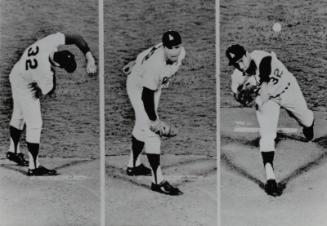 Sandy Koufax Pitching photograph, 1965 April 22