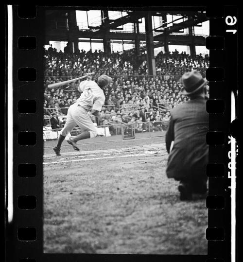Cookie Lavagetto at Bat negative, probably 1940