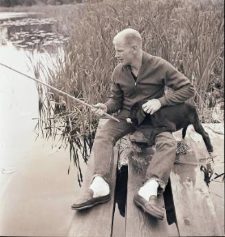 Bill Veeck Fishing negative, 1943