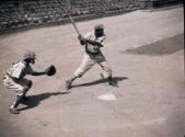 Jackie Robinson Batting negatives, 1945 October