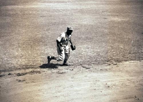 Jackie Robinson Fielding negatives, 1945 October