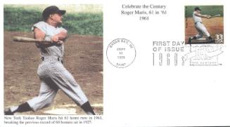 Roger Maris First Day of Issue cachet, 1999 September 17