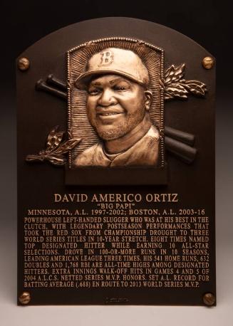 David Ortiz Hall of Fame Induction plaque, 2022