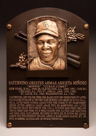 Minnie Miñoso Hall of Fame Induction plaque, 2022