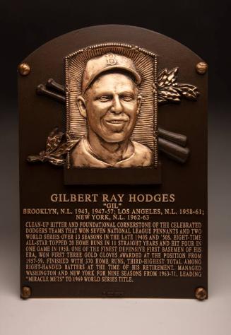 Gil Hodges Hall of Fame Induction plaque, 2022