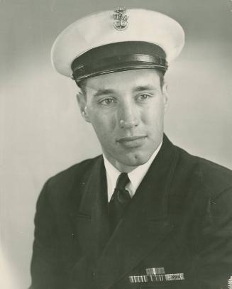 Bob Feller in Uniform Portrait photograph, between 1945 April-August 21