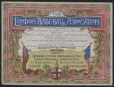 London Baseball Association admission ticket, 1895