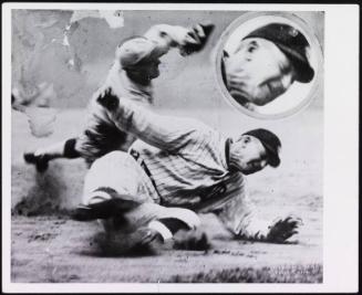 Ty Cobb Sliding photograph, 1923 or 1924