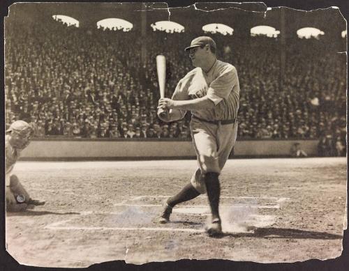 Babe Ruth Batting photograph, between 1920 and 1934