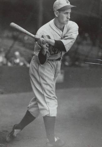 Charlie Gehringer Batting photograph, 1935