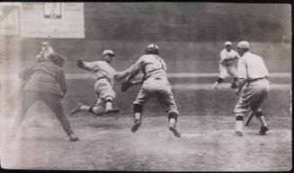 Ty Cobb Stealing a Base photograph, 1927 June 18