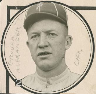 Grover Cleveland Alexander Portrait with Frame photograph, between 1914 and 1917